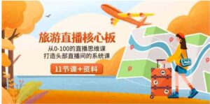 旅游-直播核心板，从0-100的直播思维课，打造头部直播间的系统课-黑马创业网