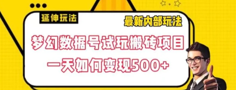 数据号回归玩法游戏试玩搬砖项目再创日入500+【揭秘】-黑马创业网