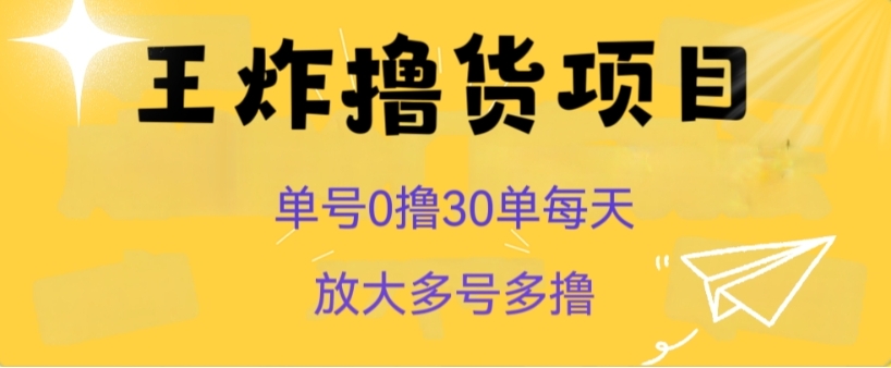 王炸撸货项目，单号0撸30单每天，多号多撸【揭秘】-黑马创业网