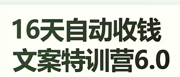 16天自动收钱文案特训营6.0，学会儿每天自动咔咔收钱-黑马创业网