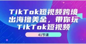 （9155期）TikTok短视频跨境出海撸美金，带你玩TikTok短视频（41节课）-黑马创业网