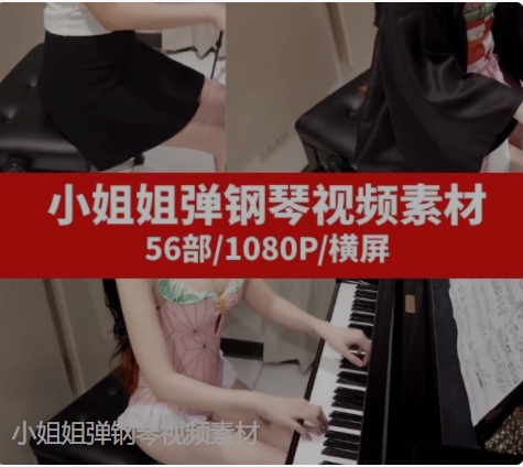 小姐姐弹钢琴视频素材-56个-黑马创业网