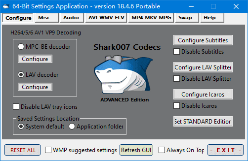 Shark007Codecs(多媒体编解码器套件)v20.0.5便携版-黑马创业网