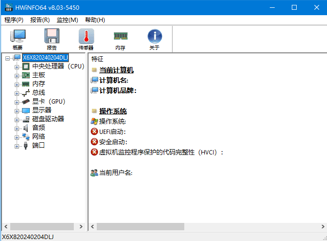 HWiNFO(专业系统信息检测工具)v8.12.5555中文绿色版-黑马创业网