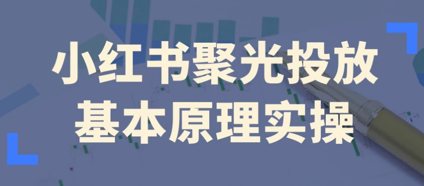 小红书聚光投放基本原理实操-黑马创业网