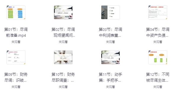 陆家嘴学堂·财务尽调基础与实务-黑马创业网