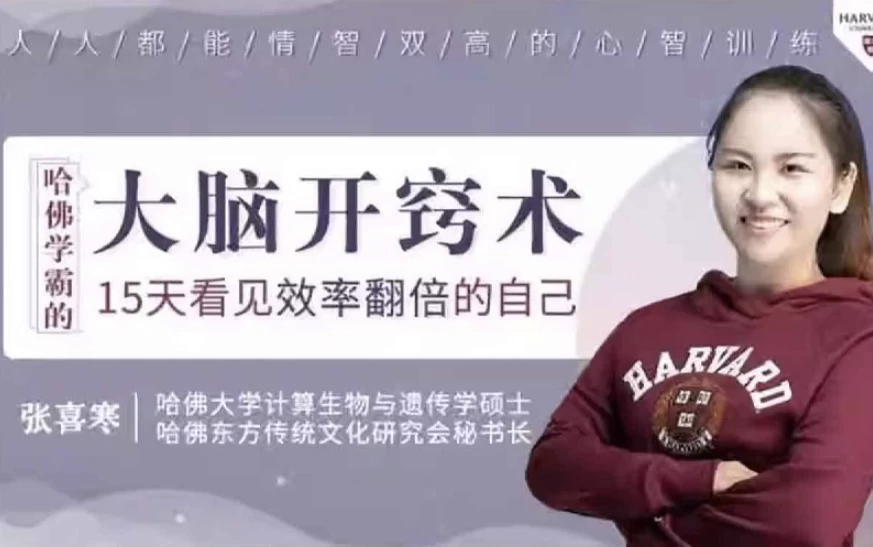 哈佛学霸的大脑开窍术15天看见效率翻倍的自己，让你大脑开窍的哈佛心智训练-黑马创业网