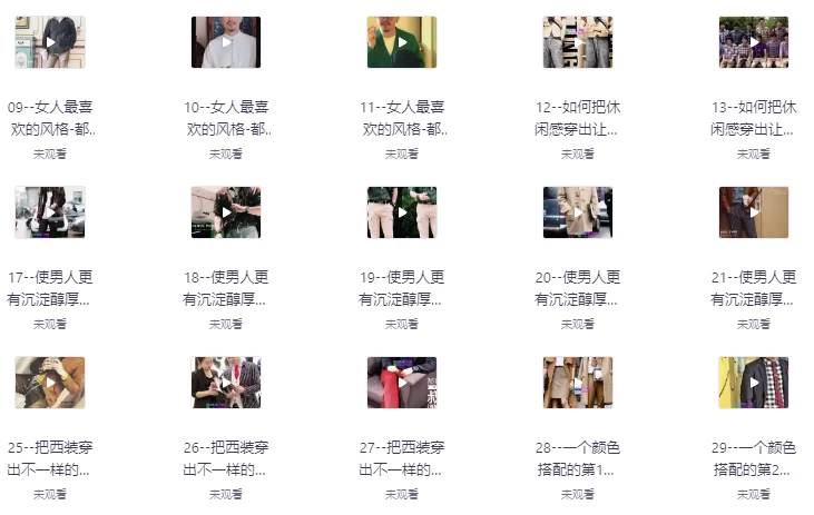 16堂男士变男神穿搭形象课-黑马创业网