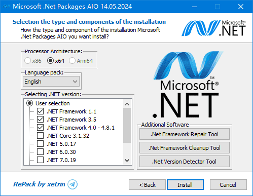 Microsoft.NetPackagesAIO(.NET合集包)v11.03.25-黑马创业网