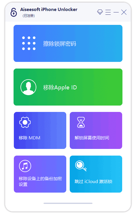 AiseesoftiPhoneUnlocker(解锁iPhone)v2.1.52多语便携版-黑马创业网
